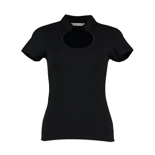 Regular Fit Keyhole Neck Top - 2