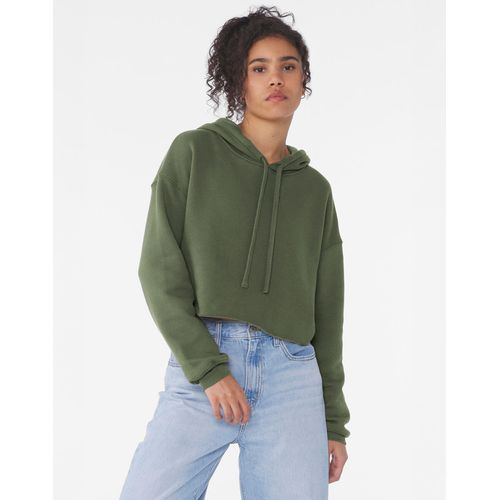 Women`s Cropped Fleece Hoodie - 3