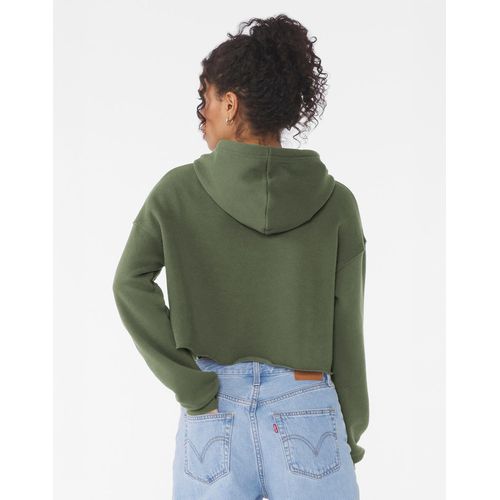 Women`s Cropped Fleece Hoodie - 2