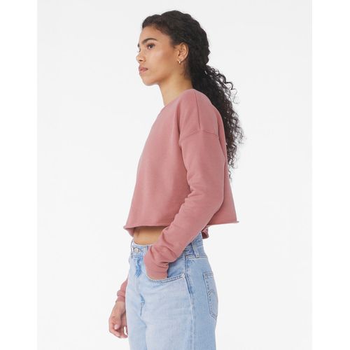 Women`s Cropped Crew Fleece - 2