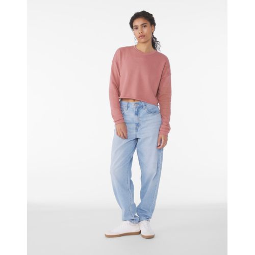 Women`s Cropped Crew Fleece - 4