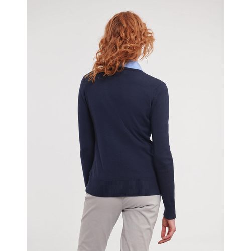 Ladies’ V-Neck Knitted Pullover - 4