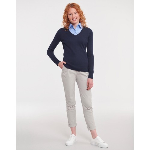 Ladies’ V-Neck Knitted Pullover thumbnail 4