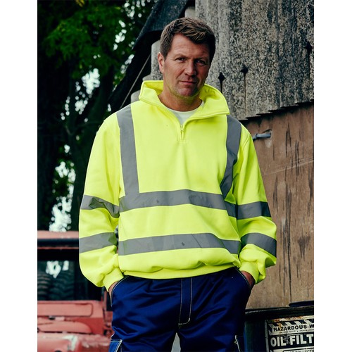 Fluo 1/4 Zip Sweat Shirt - 1