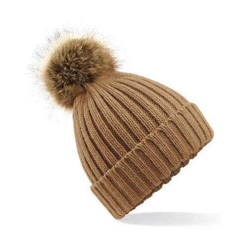 Fur Pop Pom Chunky Beanie thumbnail 4