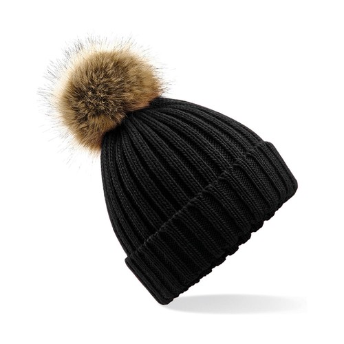 Fur Pop Pom Chunky Beanie thumbnail 7