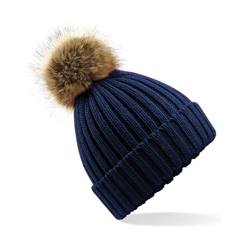Fur Pop Pom Chunky Beanie thumbnail 5