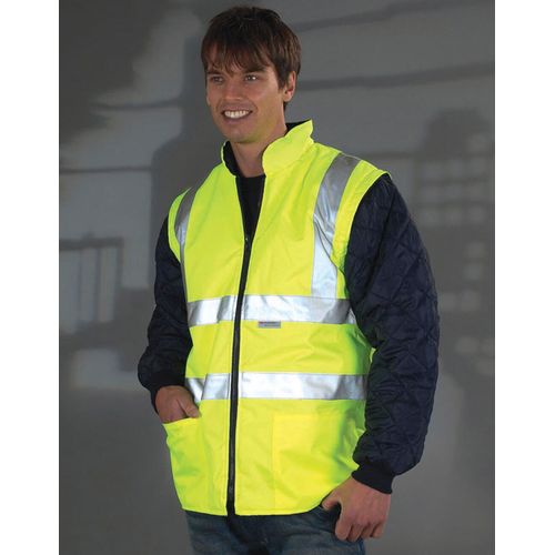 Fluo Quilted Jacket with Zip-Off Sleeves - 2