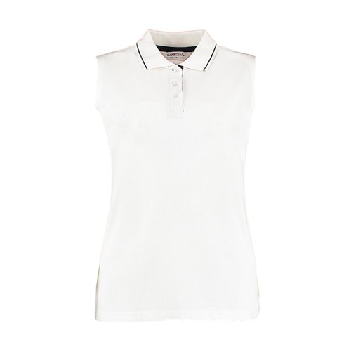 Women`s Classic Fit Sleeveless Polo - 1