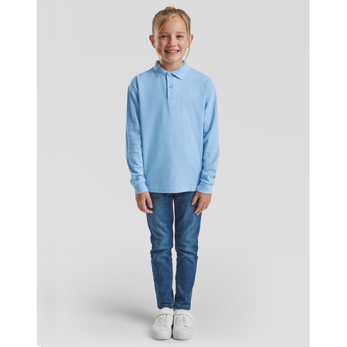 Kids 65/35 Long Sleeve Polo thumbnail 4