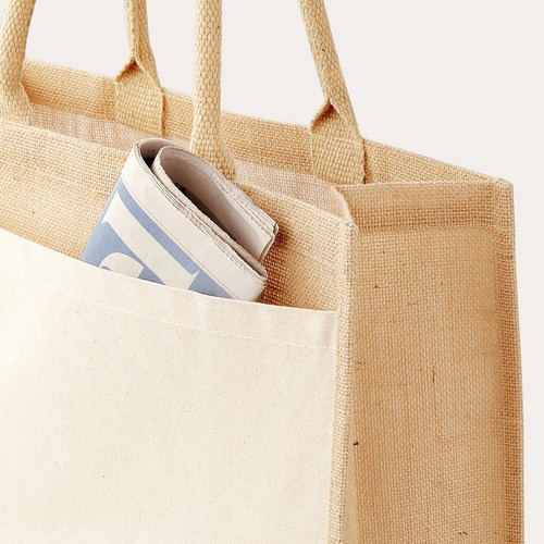 Cotton Pocket Jute Shopper thumbnail 7