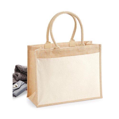 Cotton Pocket Jute Shopper thumbnail 6