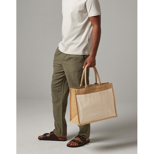 Cotton Pocket Jute Shopper thumbnail 5