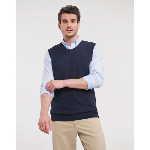 Adults` V-Neck Sleeveless Knitted Pullover thumbnail 6