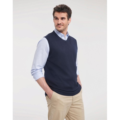 Adults` V-Neck Sleeveless Knitted Pullover thumbnail 5
