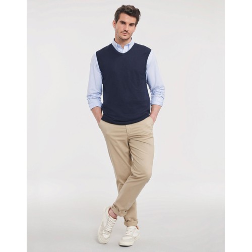 Adults` V-Neck Sleeveless Knitted Pullover thumbnail 7