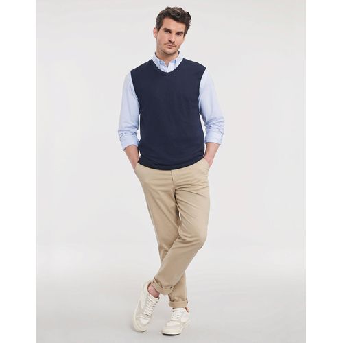 Adults` V-Neck Sleeveless Knitted Pullover - 4