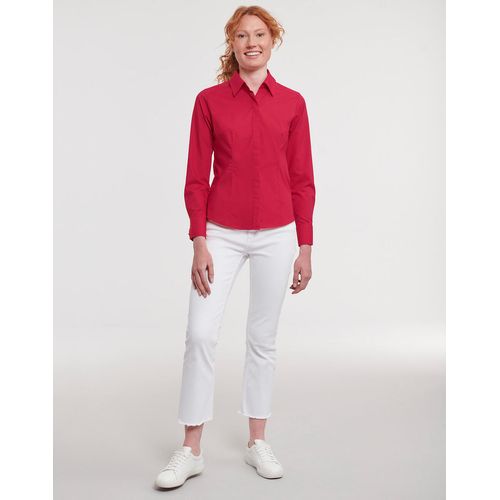 Ladies` LS Fitted Poplin Shirt - 3