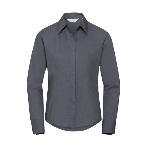 Ladies` LS Fitted Poplin Shirt thumbnail 8