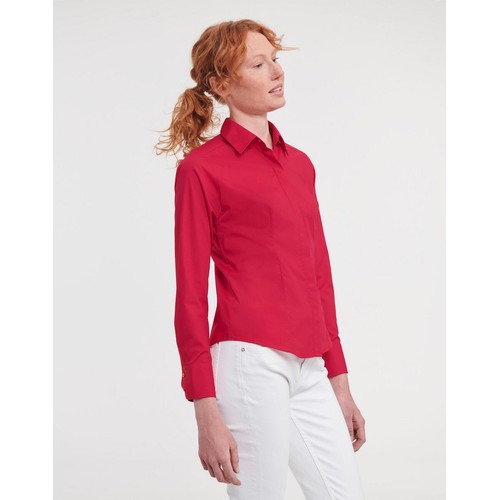 Ladies` LS Fitted Poplin Shirt thumbnail 5