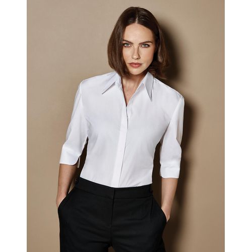 Women`s Tailored Fit Continental Blouse 3/4 Sleeve - 2