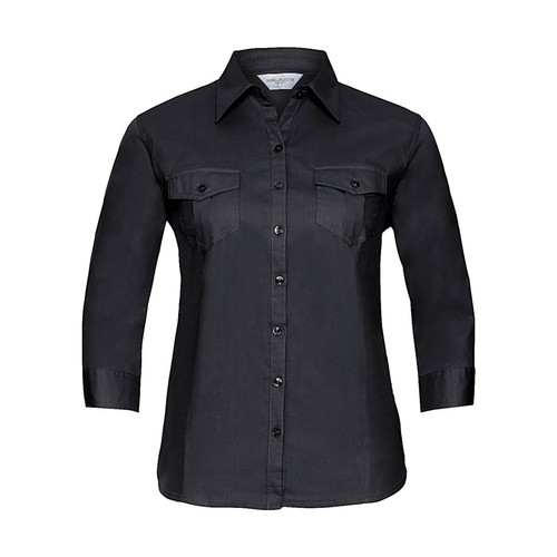 Ladies` Roll Sleeve Shirt 3/4 Sleeve - 2
