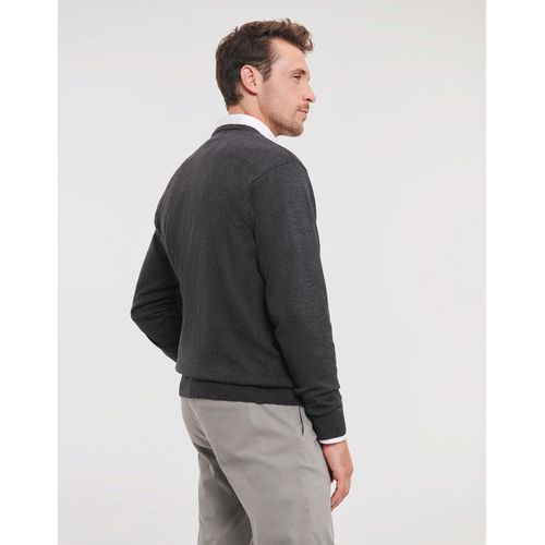 Men`s V-Neck Knitted Pullover - 3