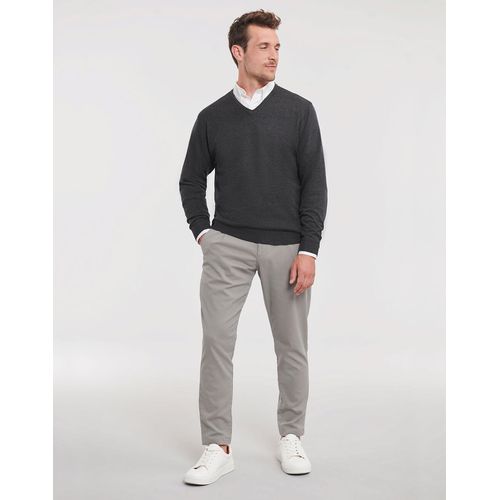 Men`s V-Neck Knitted Pullover - 4