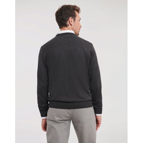 Men`s V-Neck Knitted Pullover - 2
