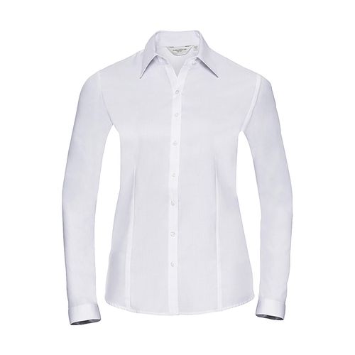 Ladies` LS Herringbone Shirt - 12