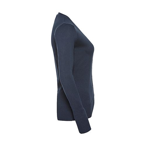 Ladies` V-Neck Knitted Cardigan - 8