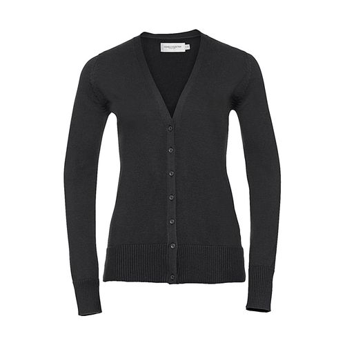 Ladies` V-Neck Knitted Cardigan - 11