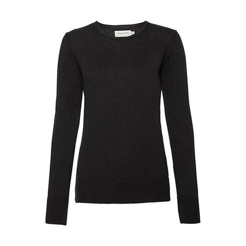 Ladies` Crew Neck Knitted Pullover - 2