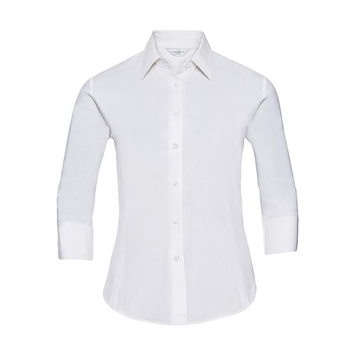 Ladies` 3/4 Sleeve Easy Care Fitted Shirt - 12