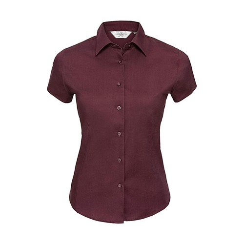 Fitted Short Sleeve Blouse - 1