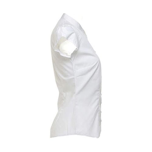 Women`s Tailored Fit Mandarin Collar Blouse SSL - 5