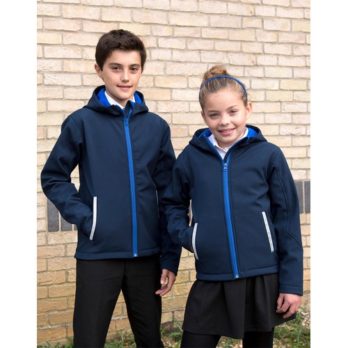 Kids TX Performance Hooded Softshell Jacket - 1