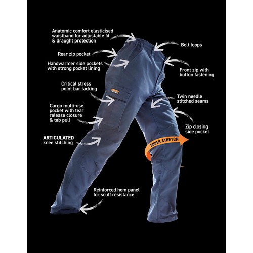 Work Guard Stretch Trousers Reg thumbnail 6