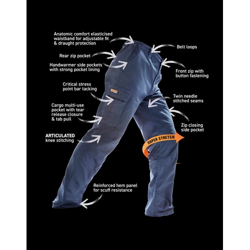 Work Guard Stretch Trousers Long - 6