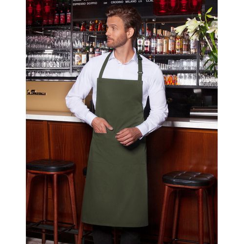 Bib Apron Basic with Pocket - 12