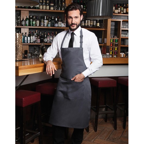 Bib Apron Basic with Pocket - 1