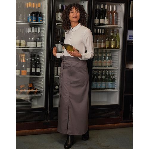 Berlin Long Bistro Apron with Vent and Pocket - 4