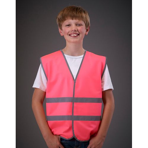 Kids Fluo Reflective Border Waistcoat - 2