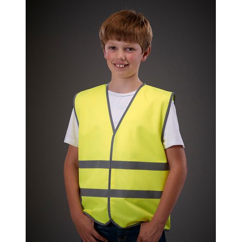 Kids Fluo Reflective Border Waistcoat - 3