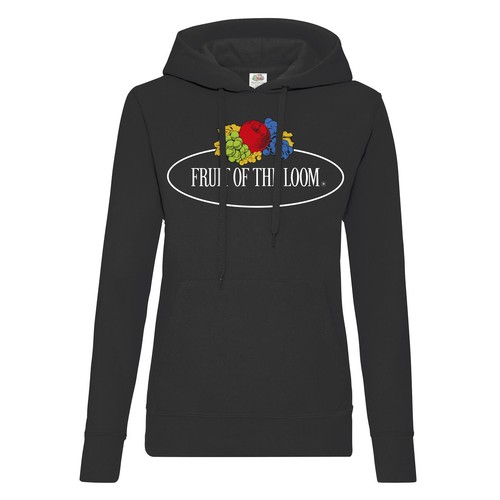 Ladies Vintage Hooded Sweat Large Logo Print - 1