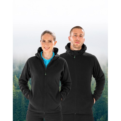 Hooded Recycled Microfleece Jacket thumbnail 5