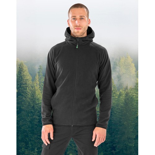 Hooded Recycled Microfleece Jacket thumbnail 4