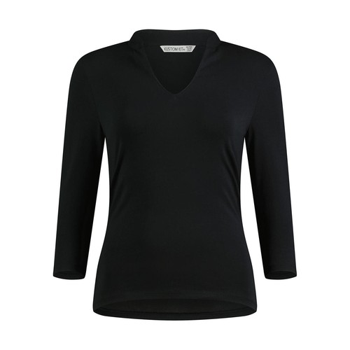 Regular Fit Mandarin Collar Top 3/4 Sleeve thumbnail 7