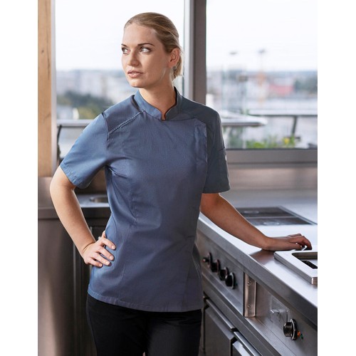Short-Sleeve Ladies` Chef Jacket Modern-Look - 1