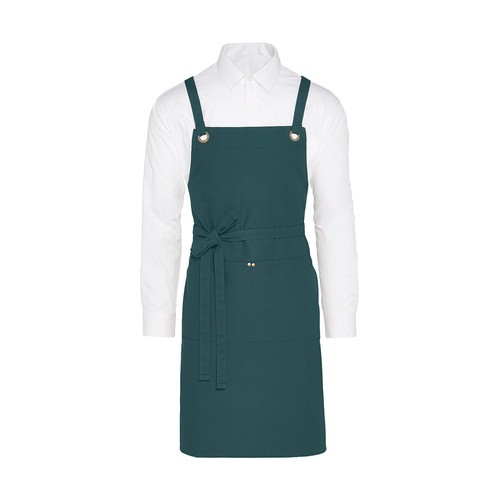 PROVENCE - Crossover Eyelets Bib Apron with Pocket - 1